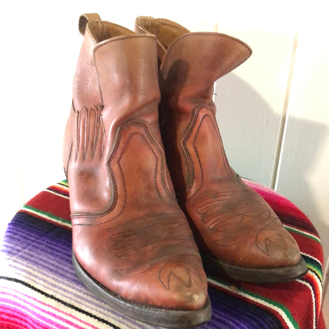 Men’s leather Canadian cowboy boots 9
