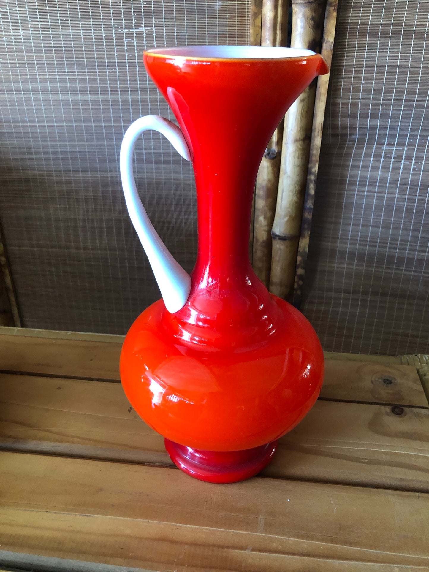 Italian cased glass jug Art