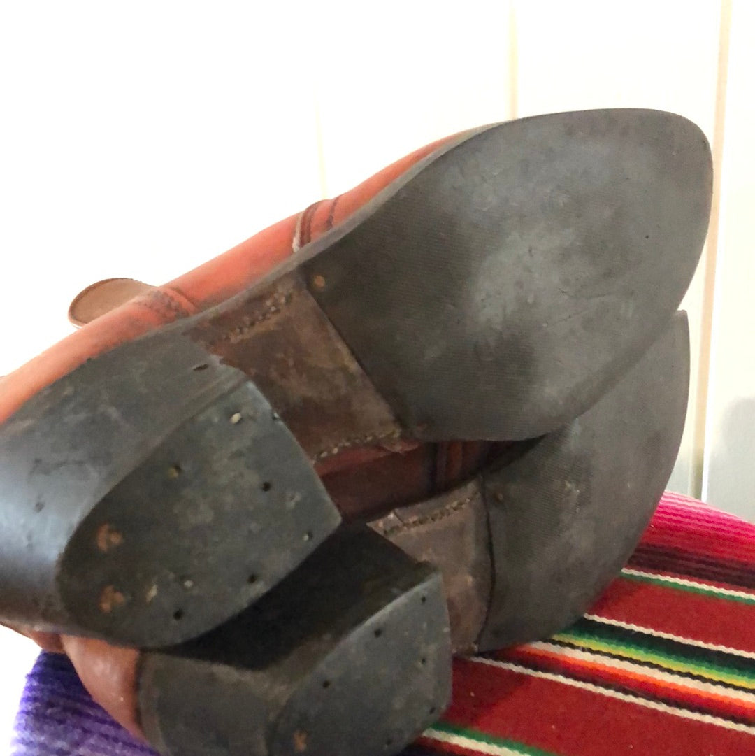 Men’s leather Canadian cowboy boots 9