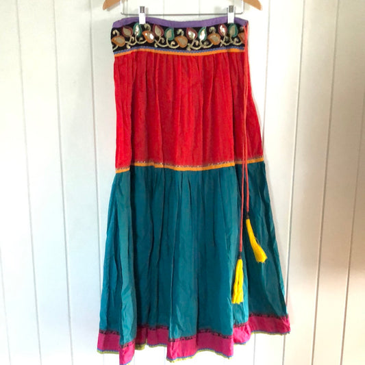 Ladies boho Indian cotton skirt M