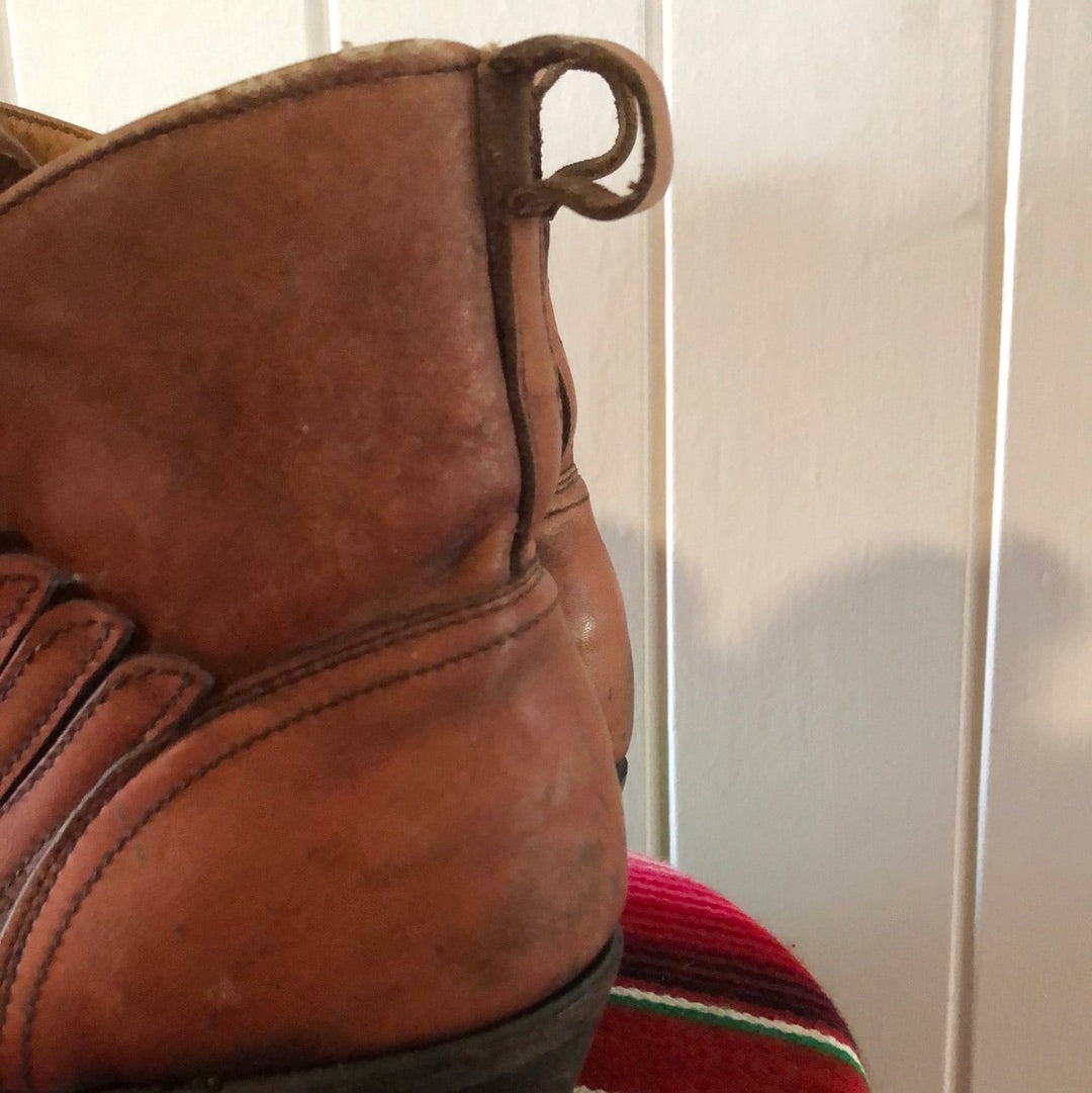 Men’s leather Canadian cowboy boots 9