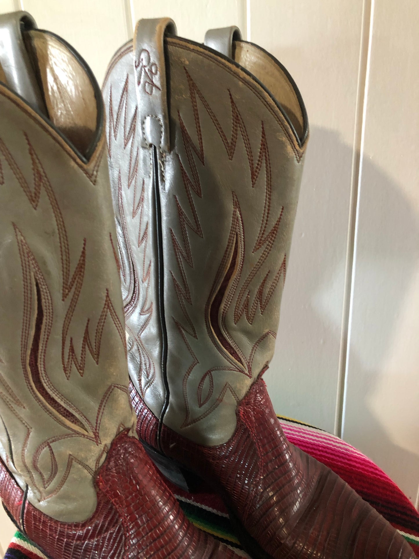 Ladies leather vintage croc skin Ralph Lauren Au7 uk5