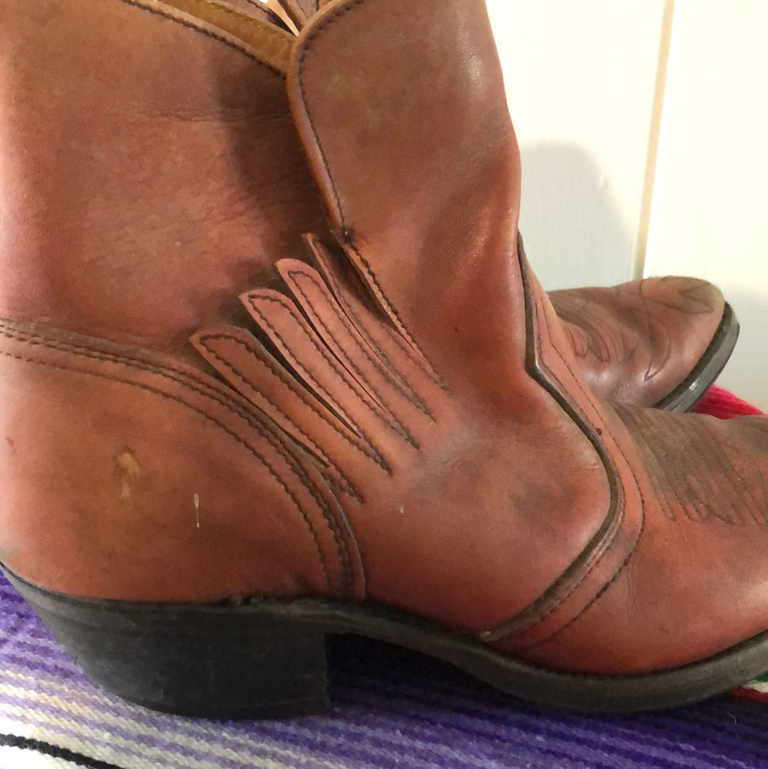 Men’s leather Canadian cowboy boots 9