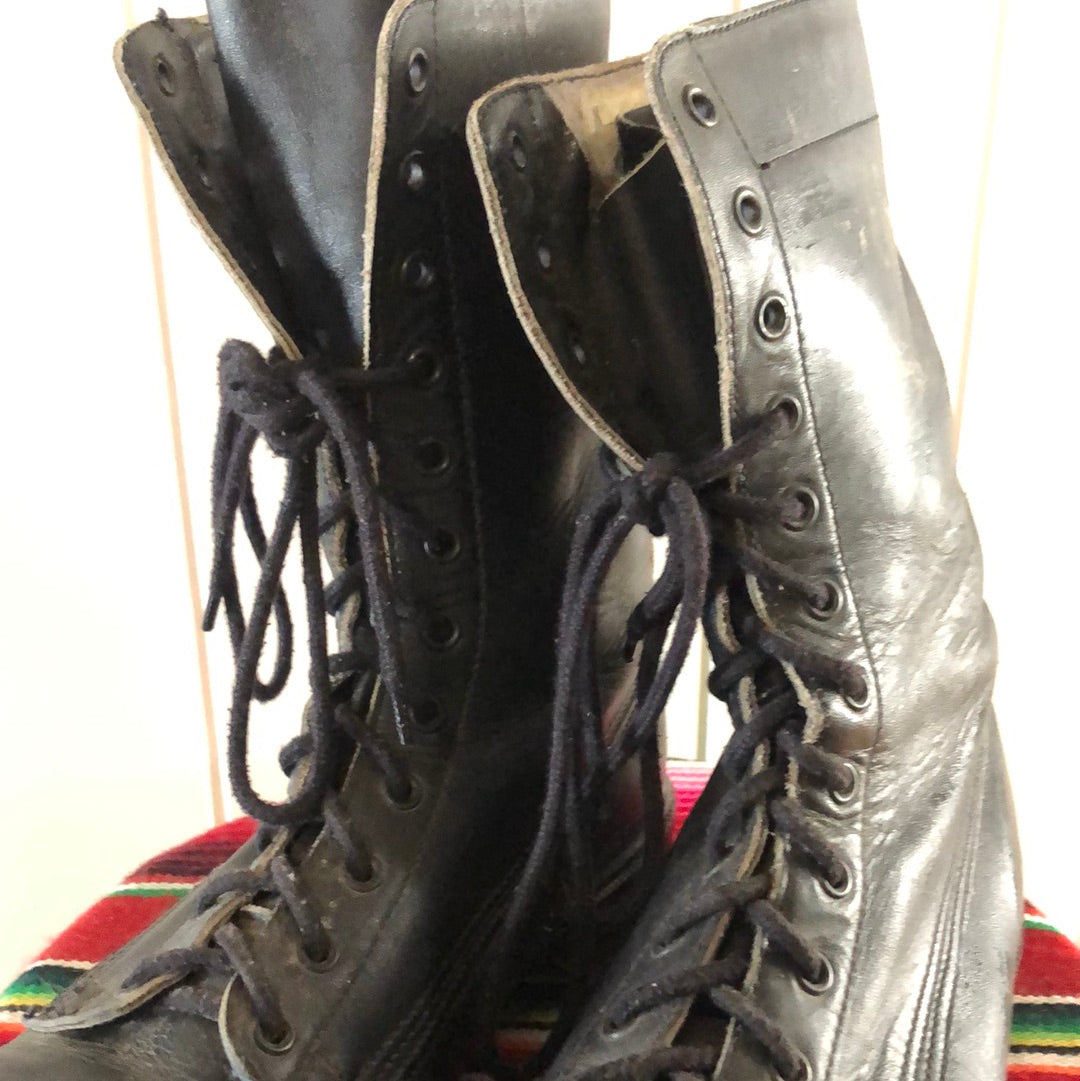Au 8 leather ex Army boots Grunge