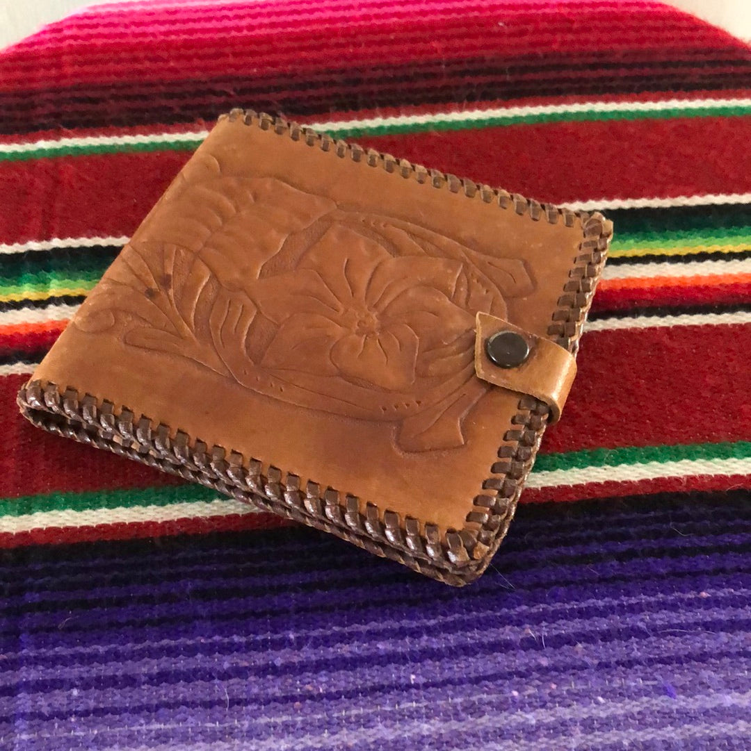 Tooled Leather wallet Mexican