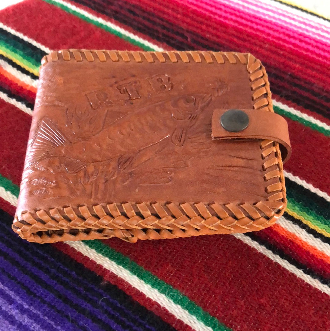 Tooled leather wallet