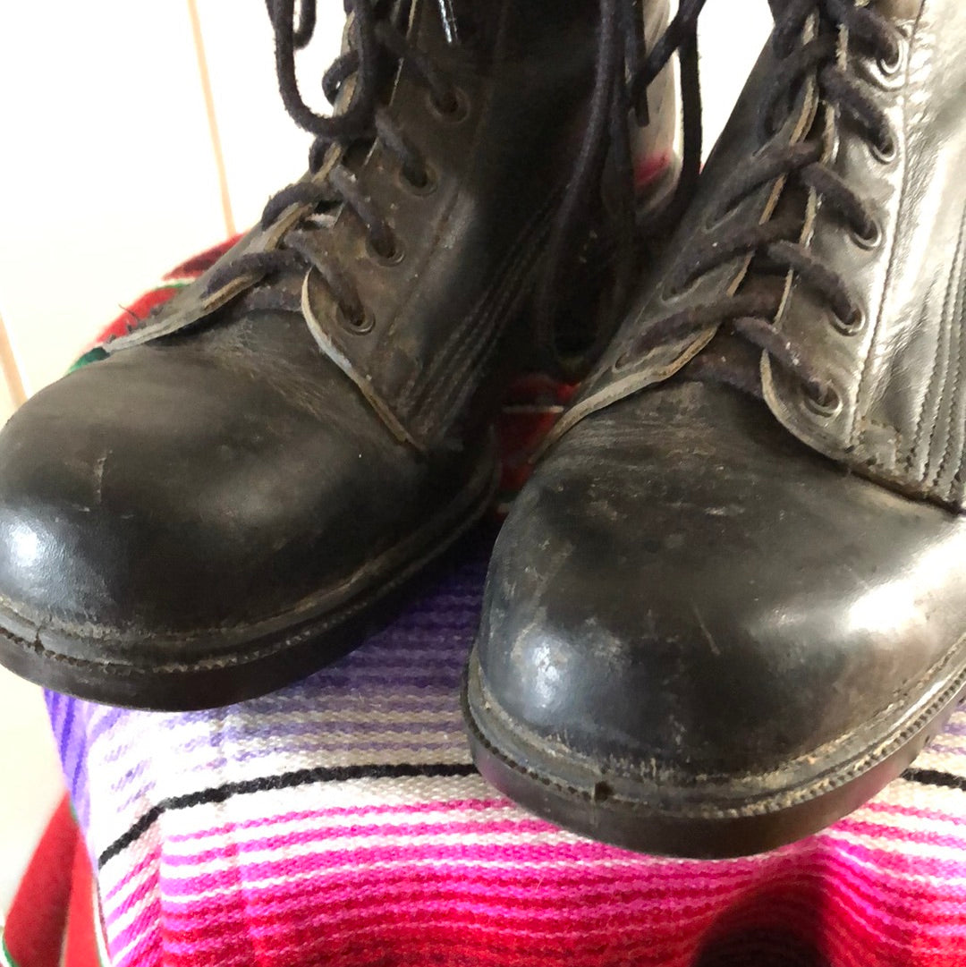 Au 8 leather ex Army boots Grunge