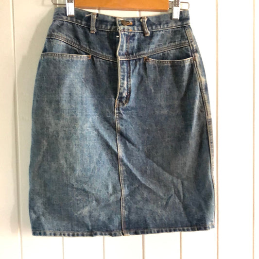 Ladies high waist 1980’s denim skirt 8
