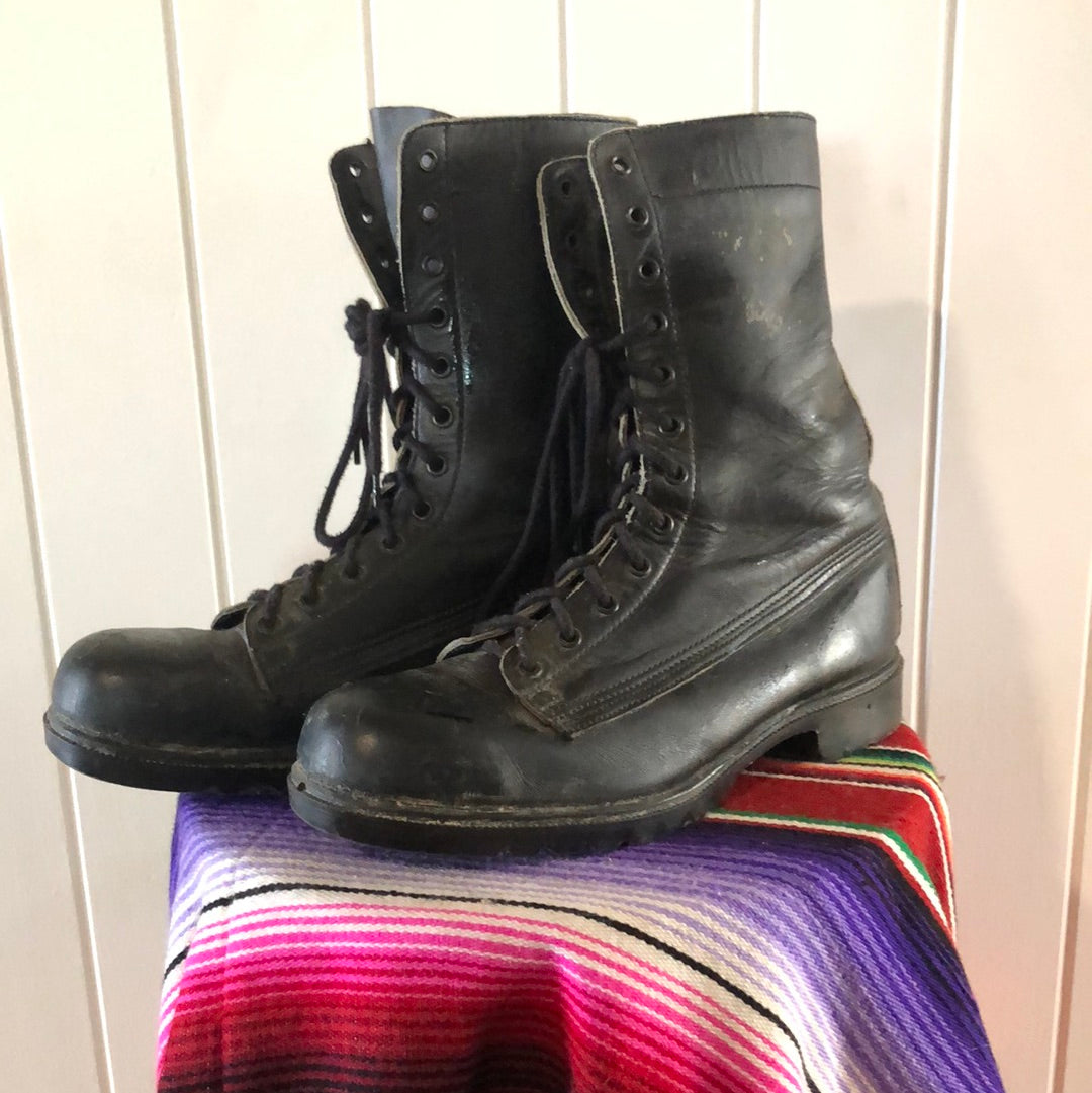 Au 8 leather ex Army boots Grunge